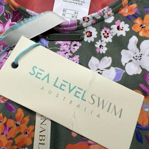 sea level swim one piece swimsuit Parkland Keyhole Halter Pool Tropical size 6 - Picture 9 of 9